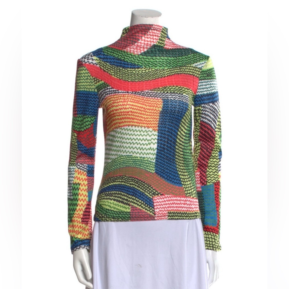 Collina Strada Printed Turtleneck